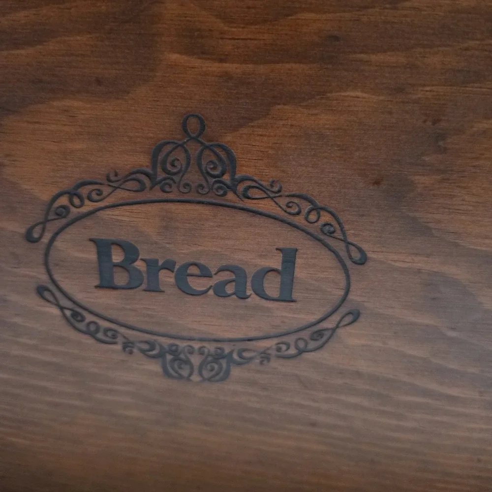 Vintage Double Sided Bread Box Removable Lid Goose Decal Original